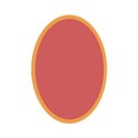 orange oval frame