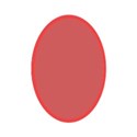 red oval frame