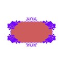 white purple rose frame