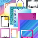 80 beautiful backgrounds and frames (40 each)