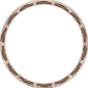 brown slotted ribbon circle frame