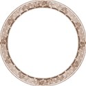 brown round leaf slotted frame