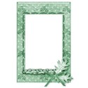 green slotted ribbon frame