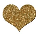 prom gold heart