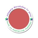 frame birthday green purple