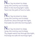 Now I Lay me Down o leep