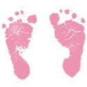 footprints pink