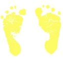 footprints yellow