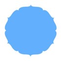 round paper blue