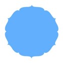 round paper blue