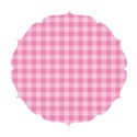 round paper gingham pink