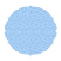 round paper lace blue