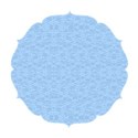 round paper lace blue