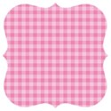 square paper gingham pink