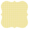 square paper gingham yellow