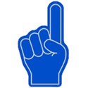 foam finger blue