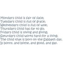 Mondays Child