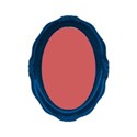 Oval wooden blue