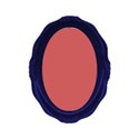 Oval wooden dark blue