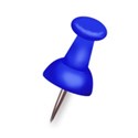 push pin blue