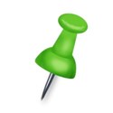 push pin green