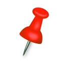 push pin red