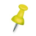 push pin yellow