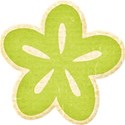 Green Chipboard flower