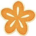 Orange Chipboard flower