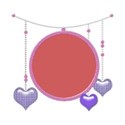 heart frame pink