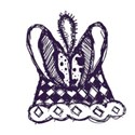 purple scribble crown