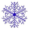 snowflake 3  blue