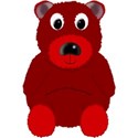 teddy bear red