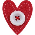 Felt Heart with Button