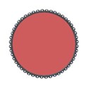 Denim Scalloped Frame