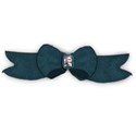 denim colored blue bow