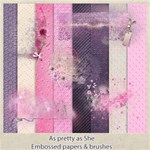 As pretty as she - brushes & embossed free As pretty as she - brushes & embossed free
