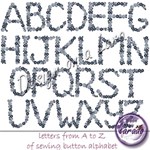 Sewing Button Alphabet