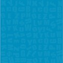 blue alphabet paper
