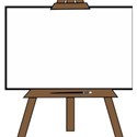 Easel with white board