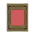 1 Rectangular Gold Burgundy 2