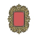 Ornate Rectangular Gold Silver