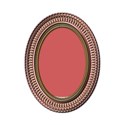 Oval Red Gold