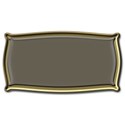 Silver Name Plate on gold
