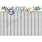 Birthday Calendar Lovely Gardentime 16x24 print