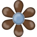 CK5e Flower Brown ScrapGraphicsDotCom