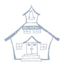 school-house-blue