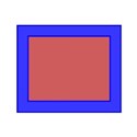 bright blue frame