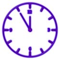 Clock face purple