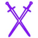 Crossed swords purple neon